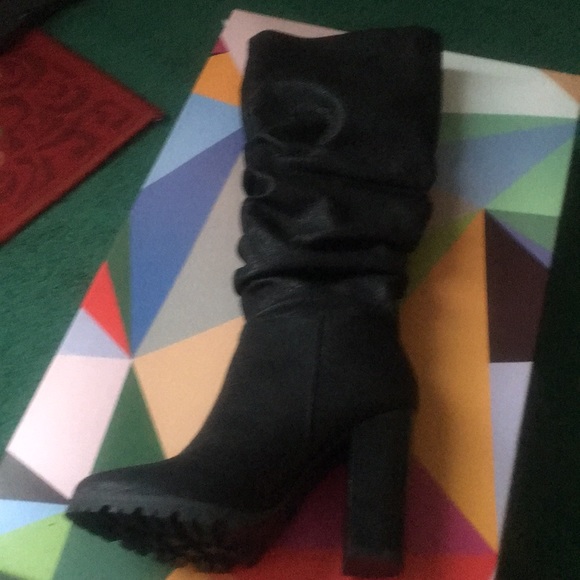 Katy Perry Slough Leather Knee High Boots - Picture 3 of 8